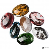 Декоративные керамические камни цветные - 7 шт