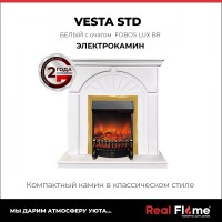 Vesta WT-F511 с очагом Fobos Lux золотой без пульта ДУ